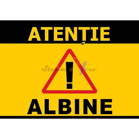 Placa PVC "Atentie Albine" - XXL
